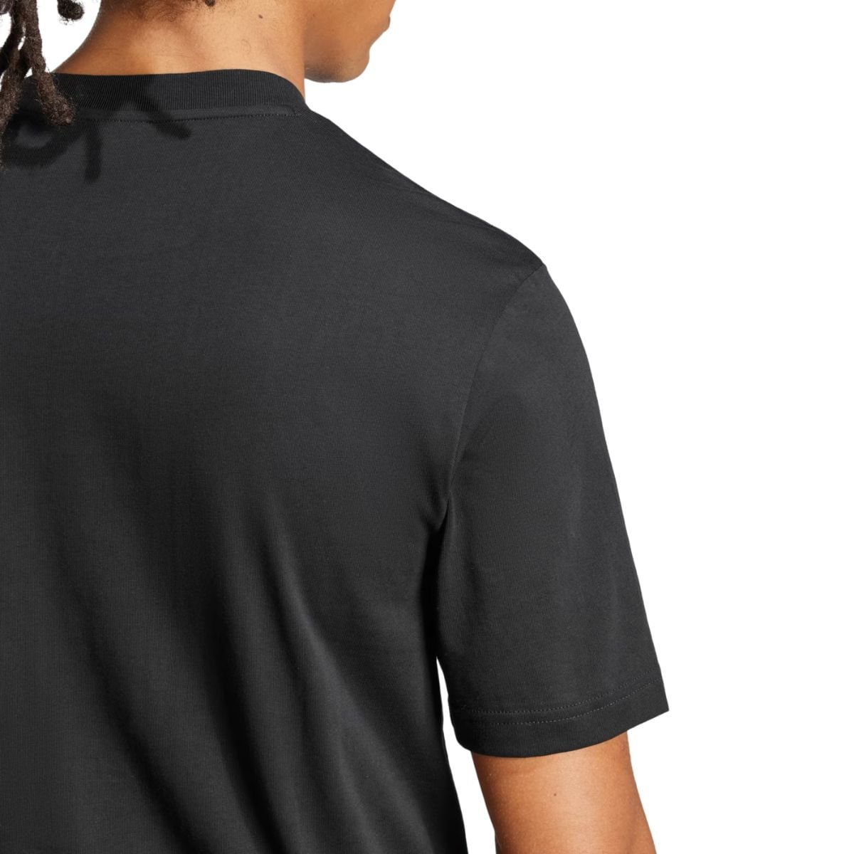 Camiseta Masculina Essentials Com Logo Pequeno Adidas Preta Preto 4