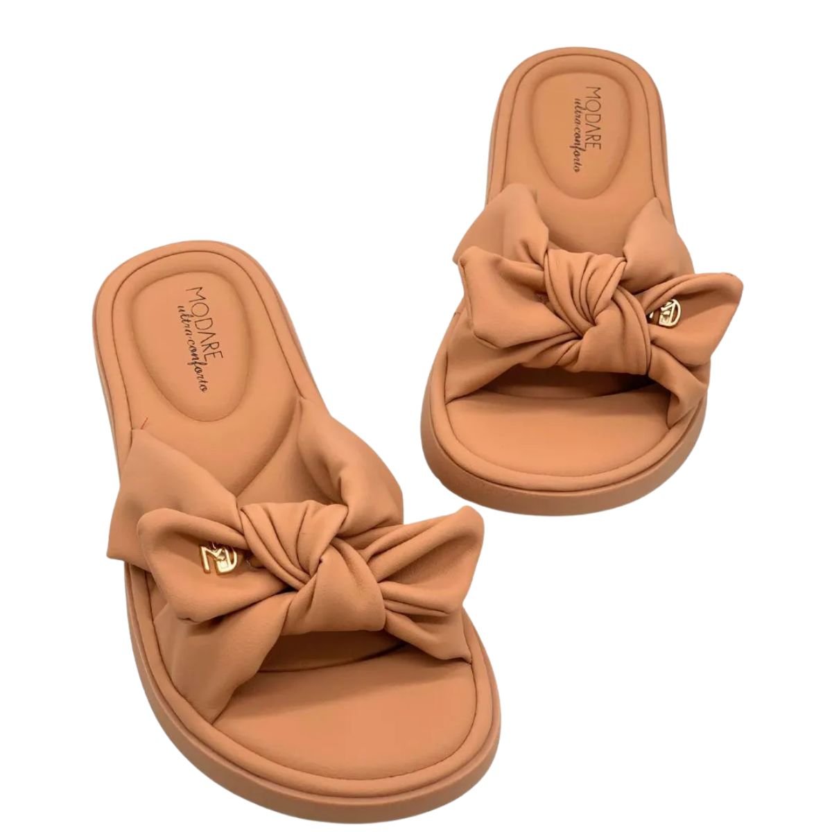 Tamanco Feminino Anabela Slide Modare Nude Marrom 2