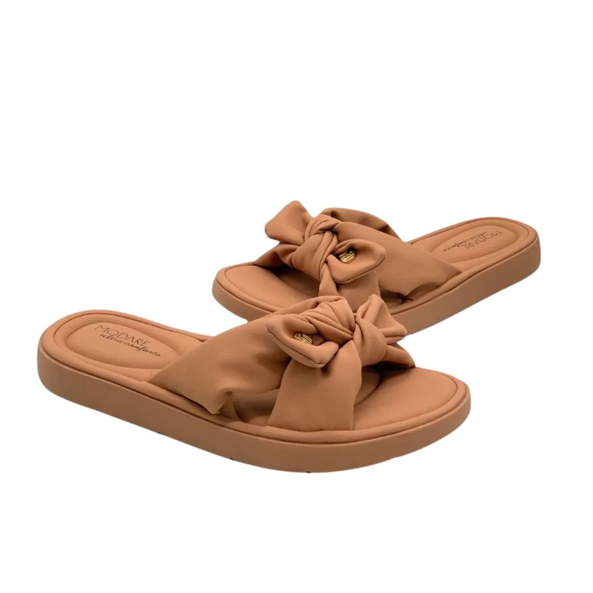 Tamanco Feminino Anabela Slide Modare Nude Marrom 4