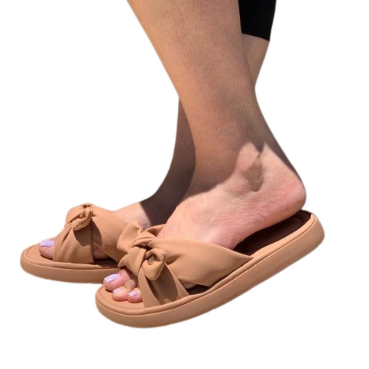 Tamanco Feminino Anabela Slide Modare Nude Marrom 5