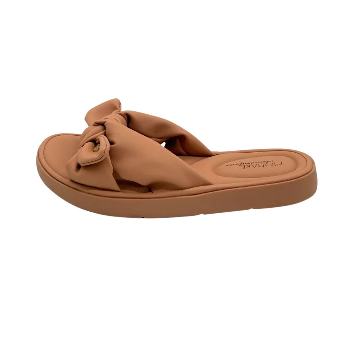 Tamanco Feminino Anabela Slide Modare Nude Marrom 7