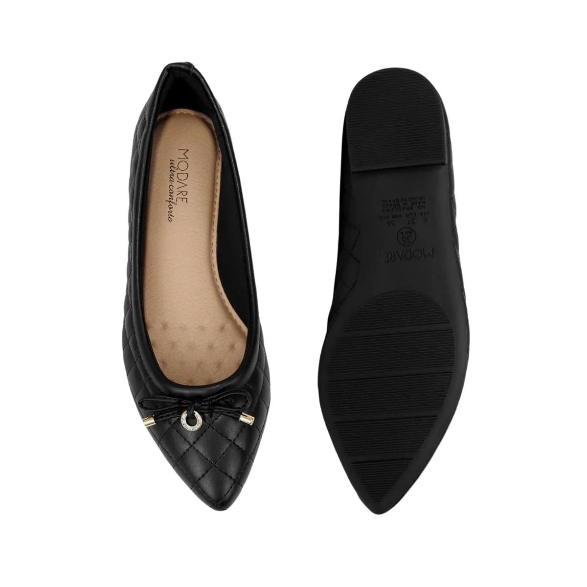 Sapatilha Fem Bico Fino Modare  7334.232-18462.15745 Preto 3