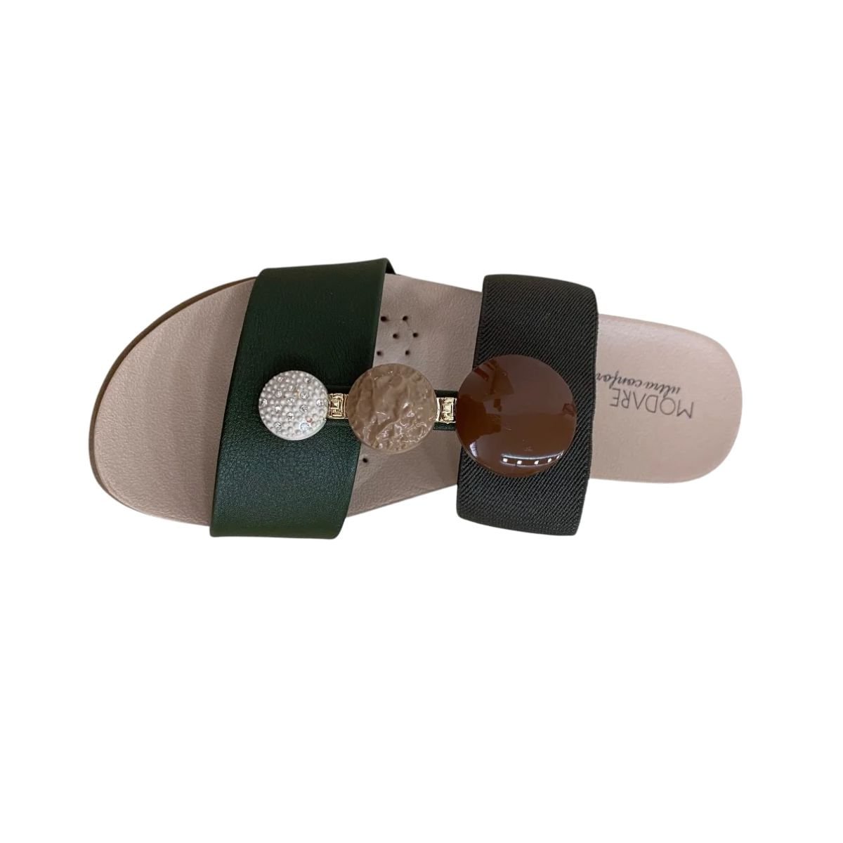 Tamanco Feminino Anabela Modare Ultraconforto Verde Verde/Marrom 6