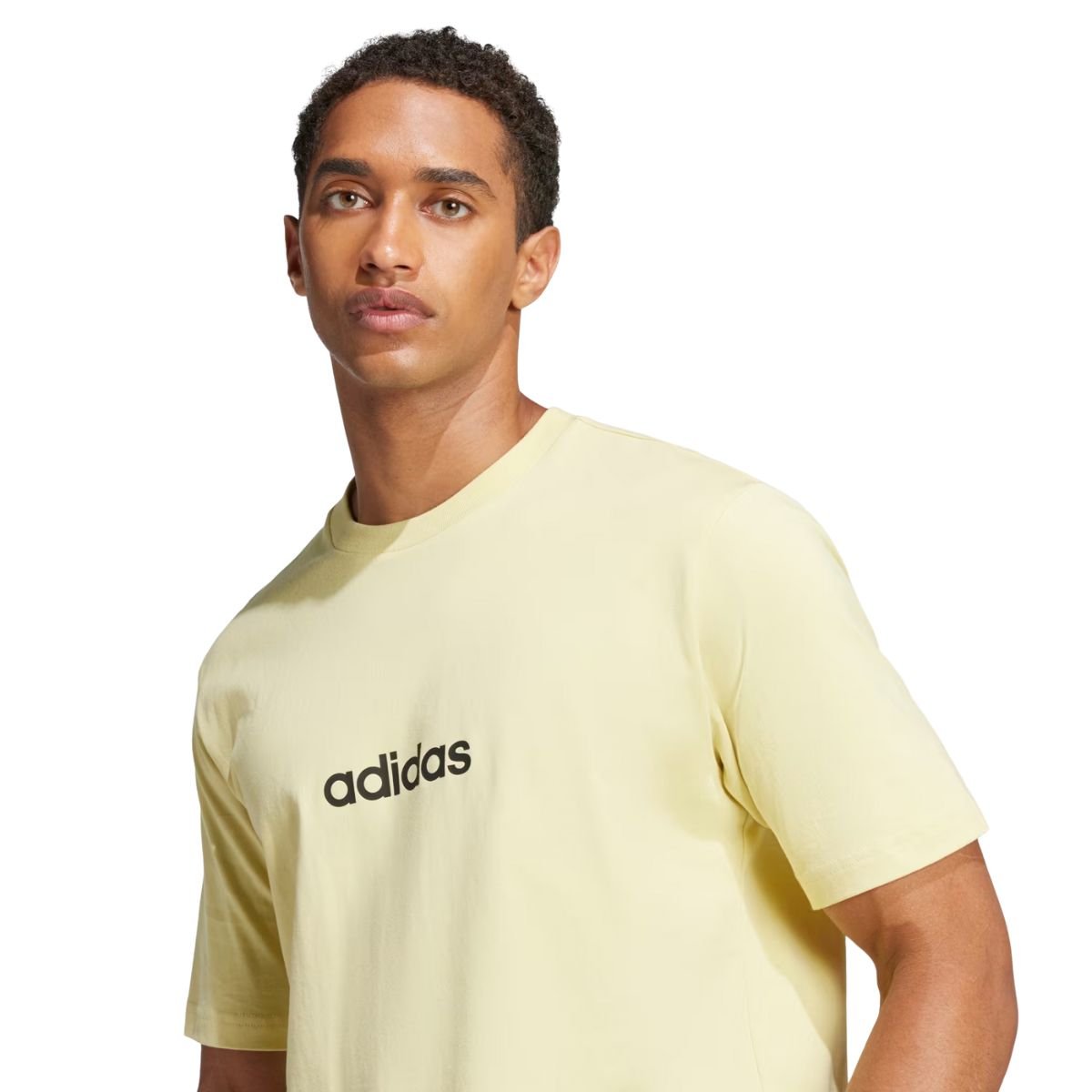 Camiseta Masculina Essentials Single Jersey Adidas Amarela Amarelo 3