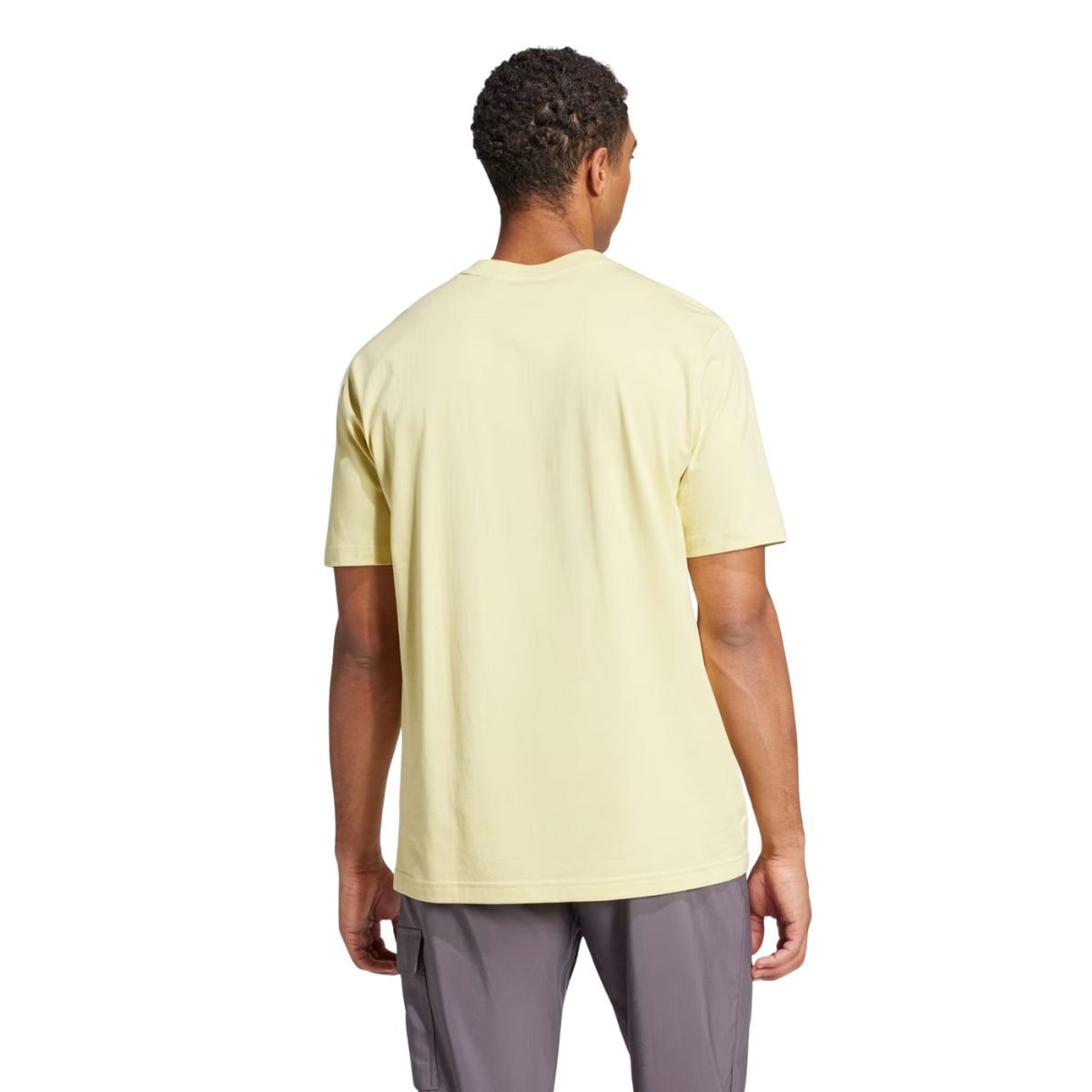 Camiseta Masculina Essentials Single Jersey Adidas Amarela Amarelo 4