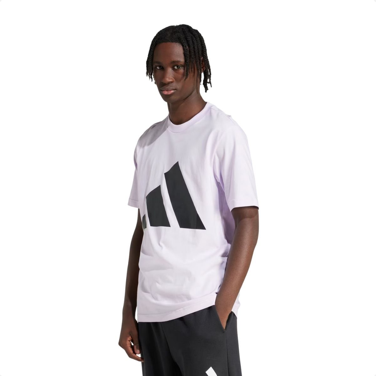 Camiseta Masculina Essentials Big Logo Adidas Branca Branco/Preto 1