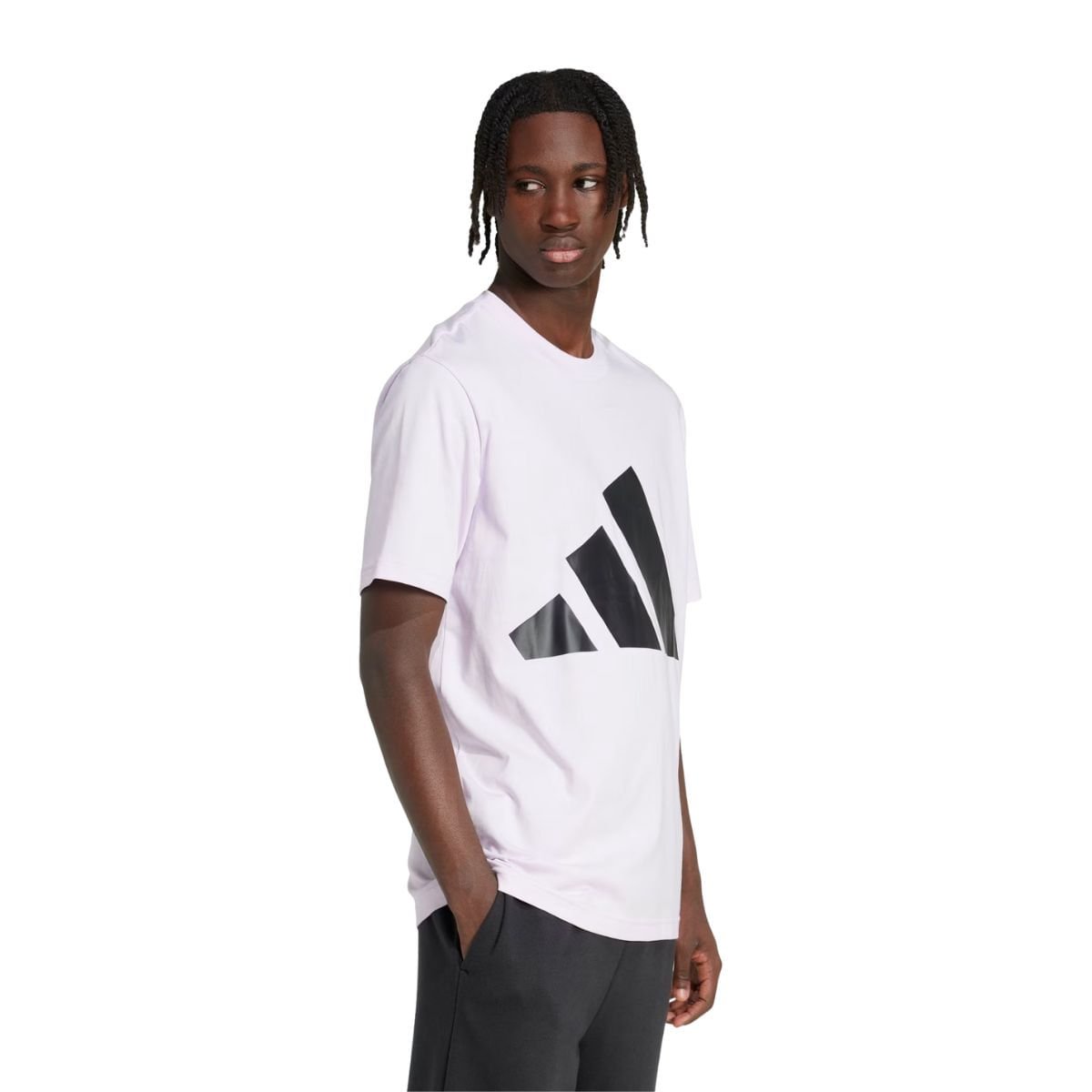 Camiseta Masculina Essentials Big Logo Adidas Branca Branco/Preto 2