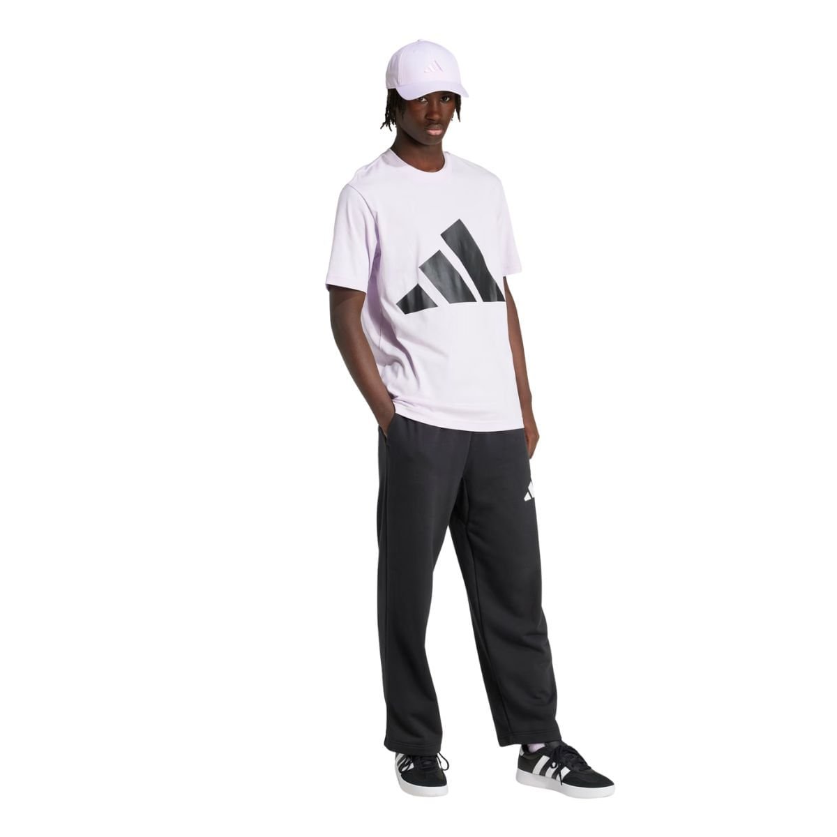 Camiseta Masculina Essentials Big Logo Adidas Branca Branco/Preto 3