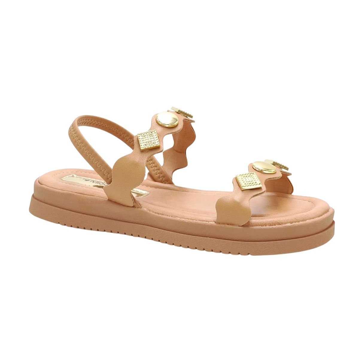 Sandália Feminina Papete Mississipi Nude Bege 2
