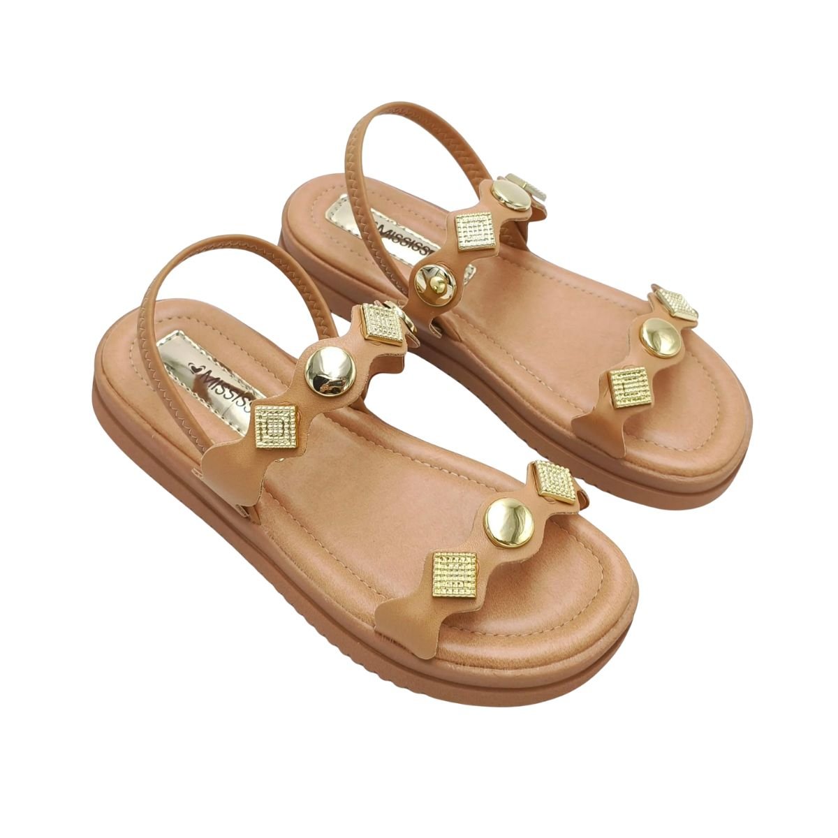 Sandália Feminina Papete Mississipi Nude Bege 5