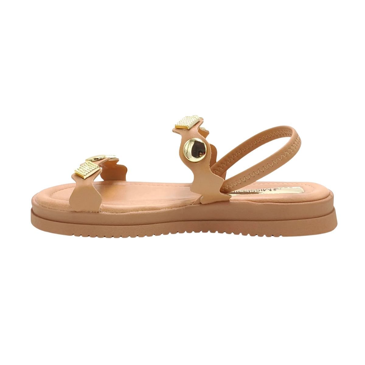 Sandália Feminina Papete Mississipi Nude Bege 6
