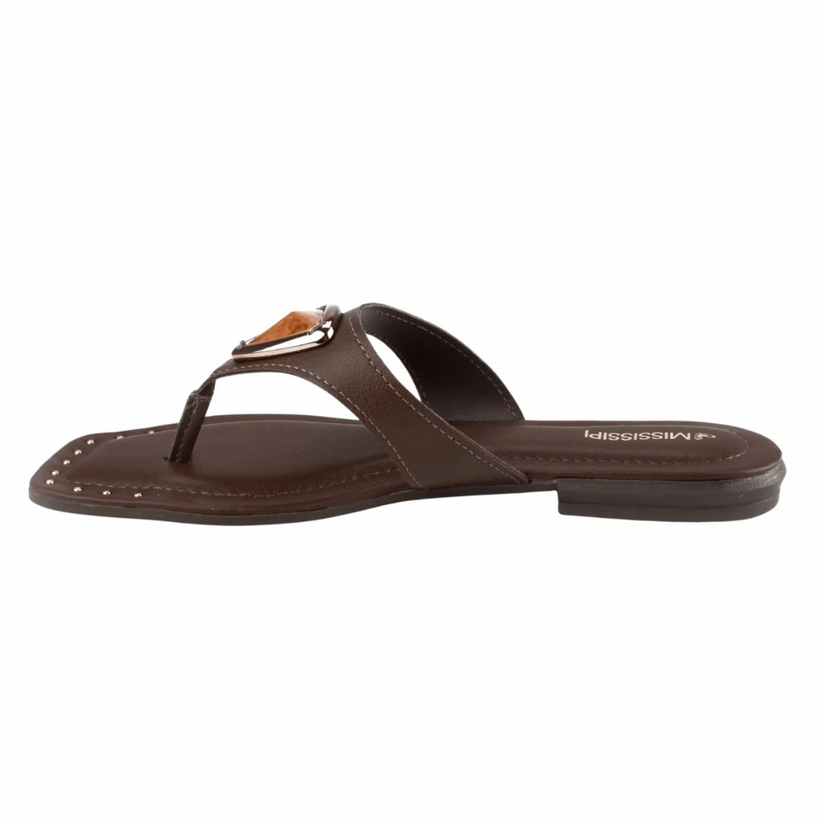 Tamanco Feminino Rasteiro Mississipi Marrom Marrom 7