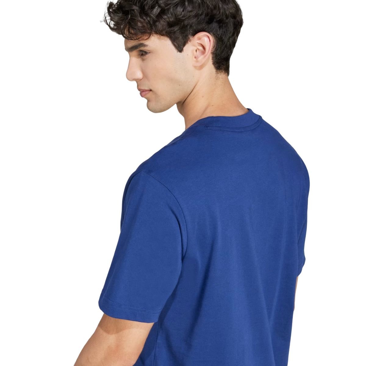 Camiseta Mascculina Essentials Com Logo Pequena Adidas Azul Azul 4