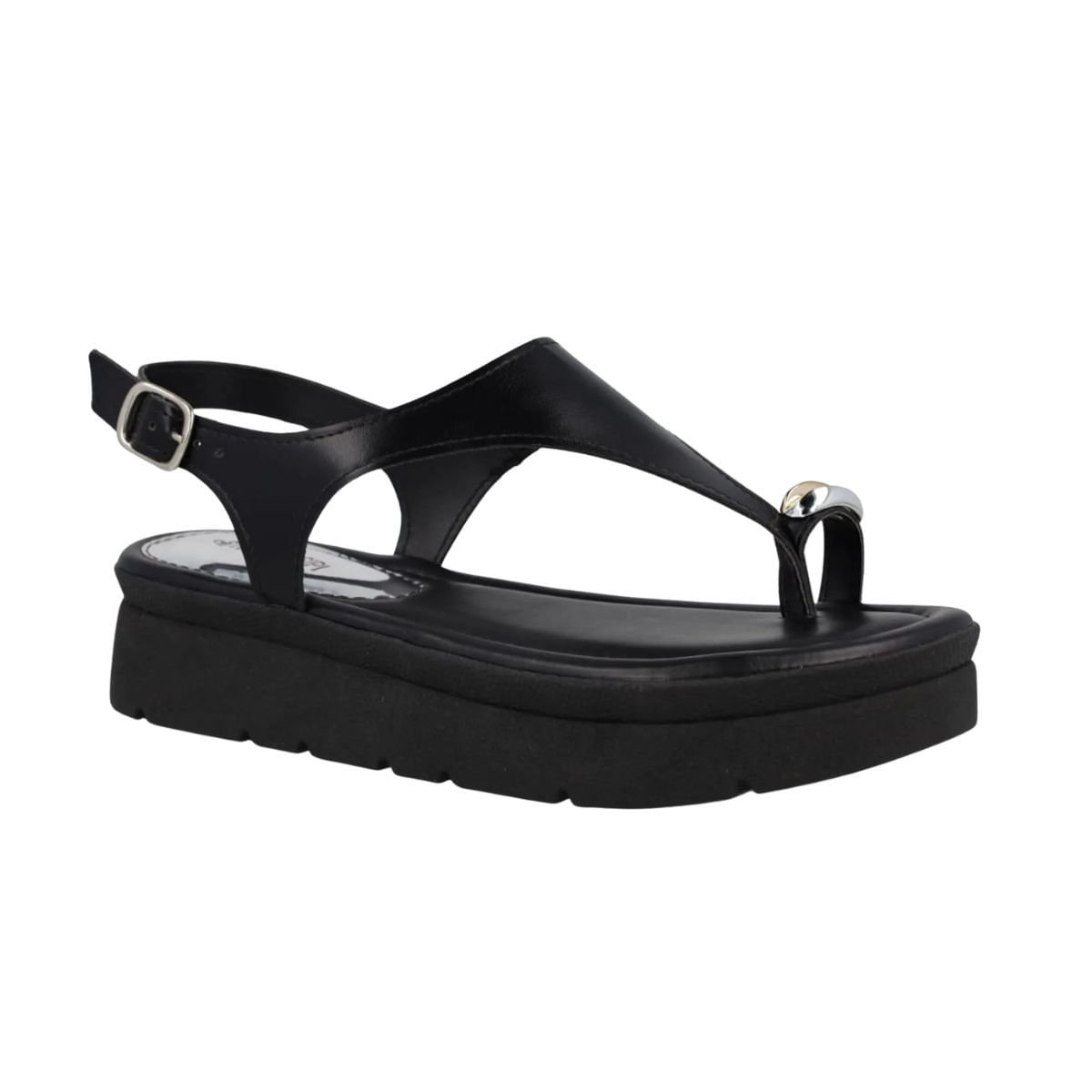 Sandália Feminina Papete Mississipi Preta Preto 2