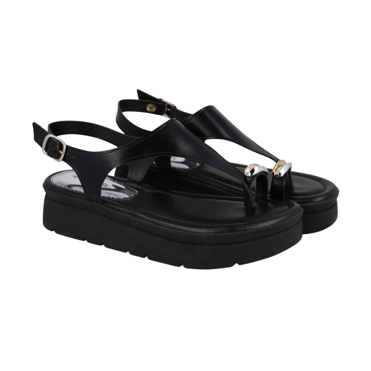 Sandália Feminina Papete Mississipi Preta Preto 3