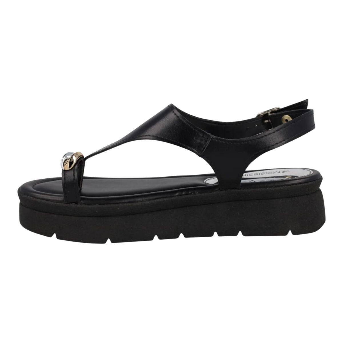 Sandália Feminina Papete Mississipi Preta Preto 6