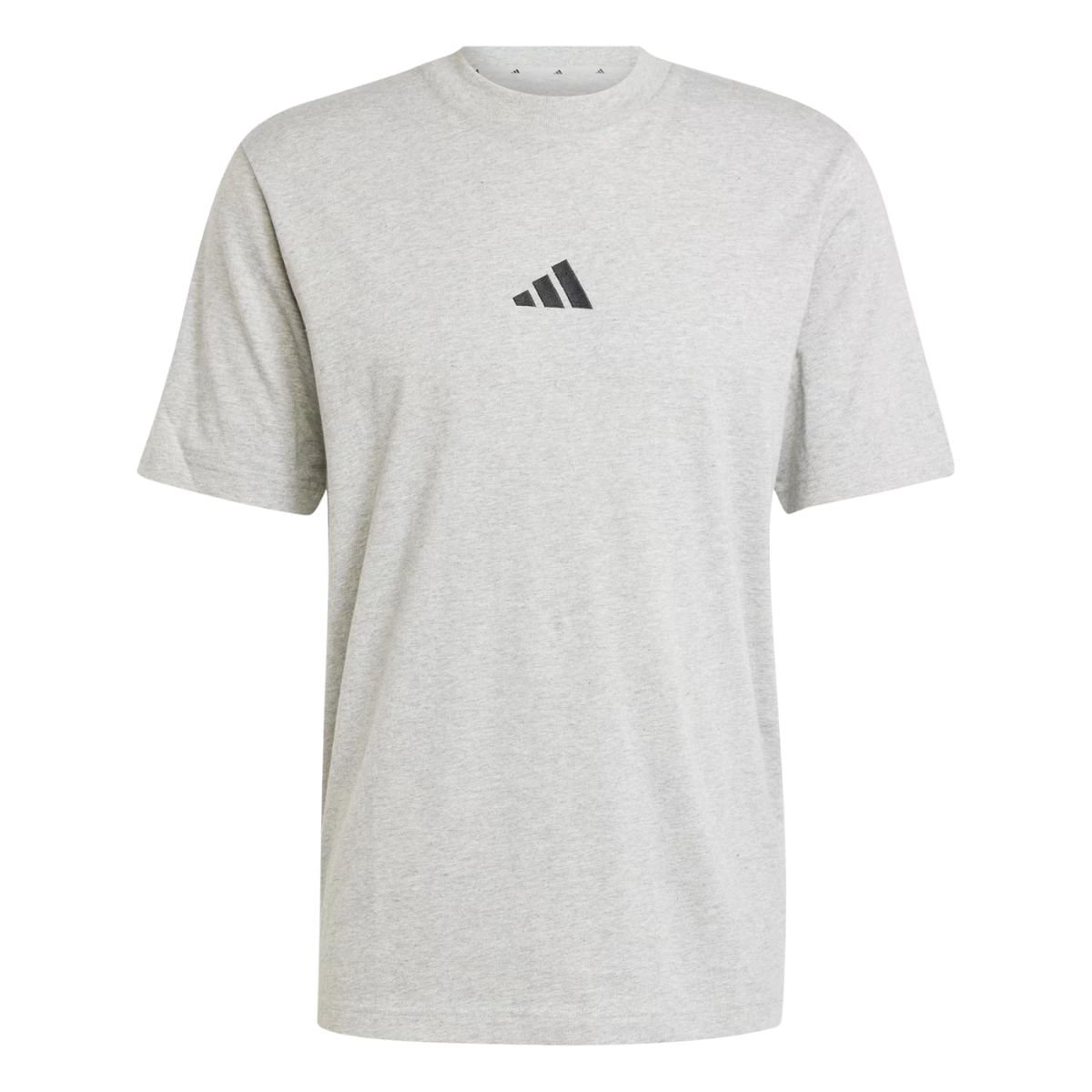 Camiseta Masculina Essentials Com Logo Pequena Adidas Cinza Cinza 6
