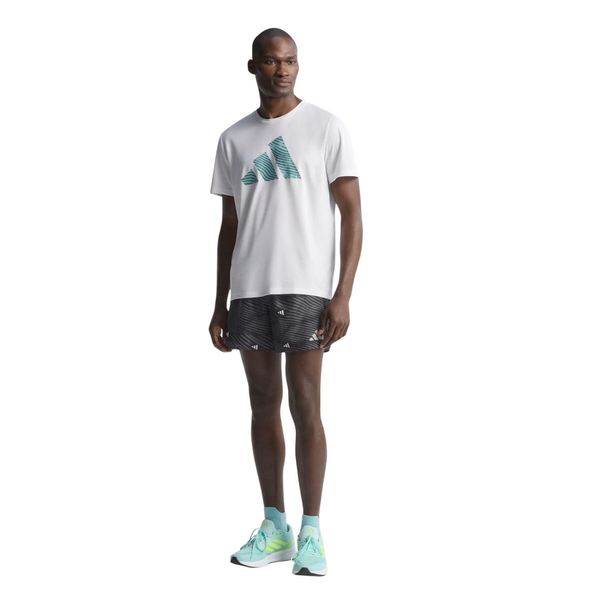 Camiseta Masculina Running Essentials Adidas Branca Branco 5