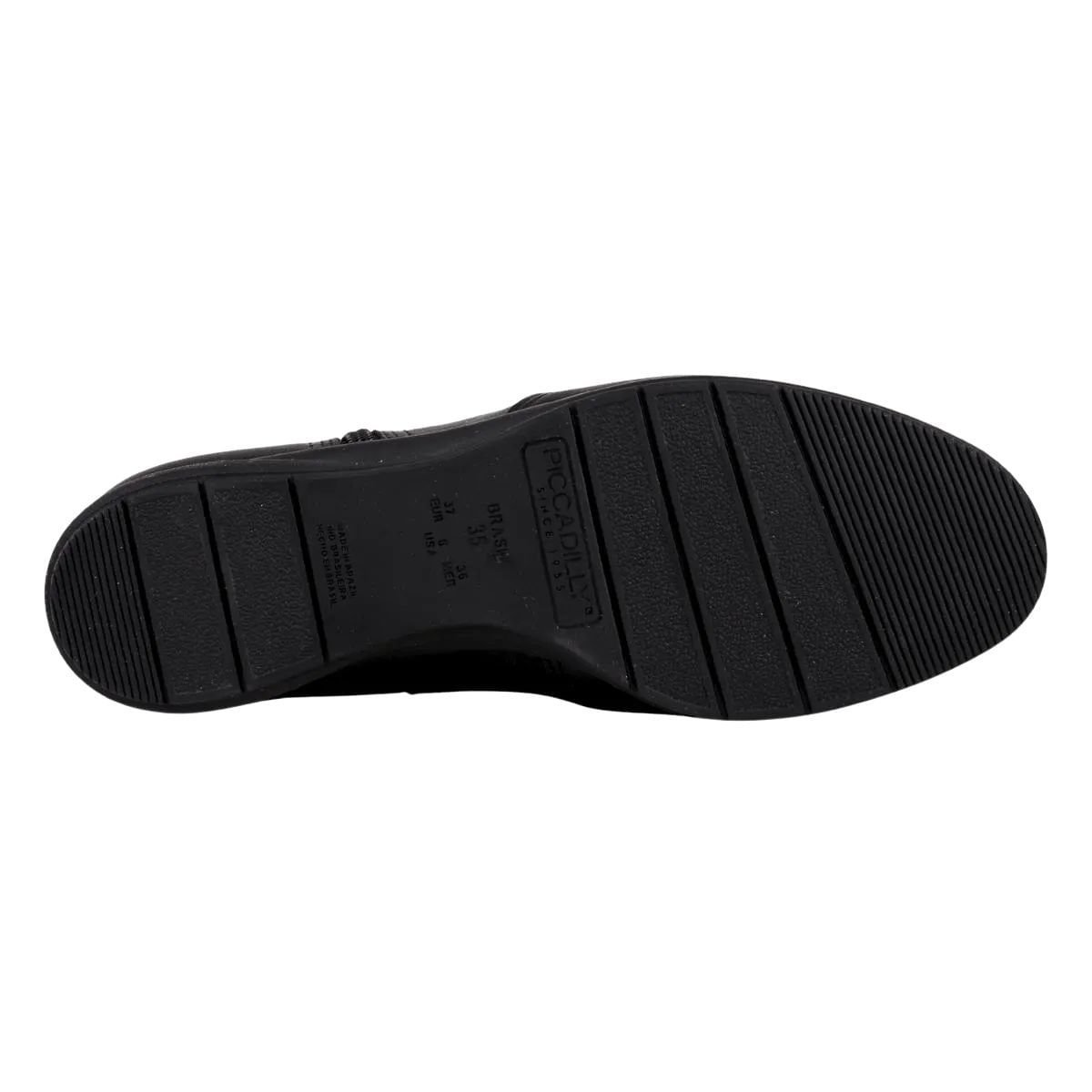 Bota Feminina Cano Baixo Piccadilly Preta Preto 4