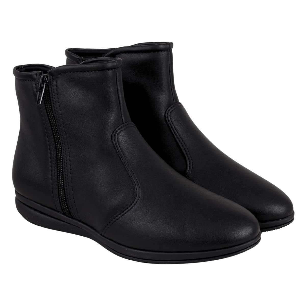 Bota Feminina Cano Baixo Piccadilly Preta Preto 5