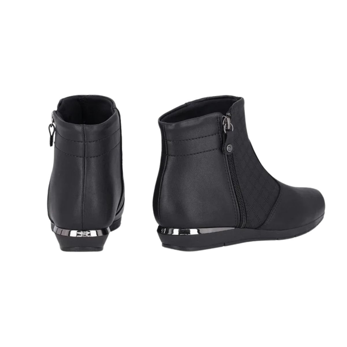 Bota Feminina Cano Baixo Piccadilly Preta Preto 5