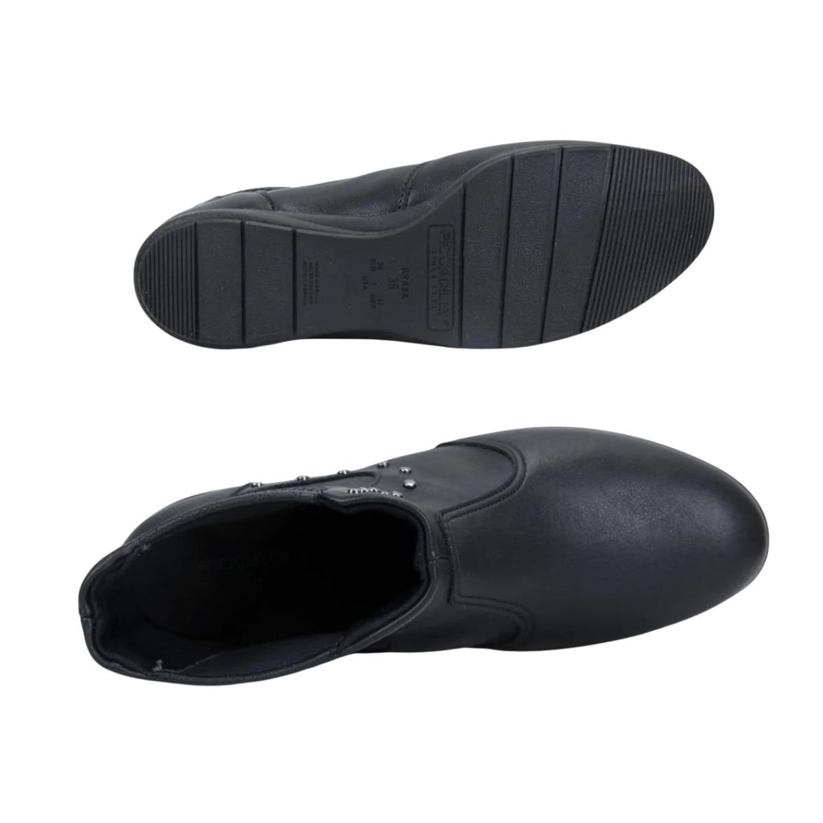 Bota Feminina Cano Baixo Piccadilly Preta Preto 4