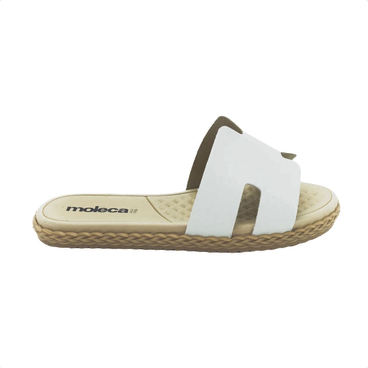 Tamanco Feminino Slide Rasteiro Moleca Off White