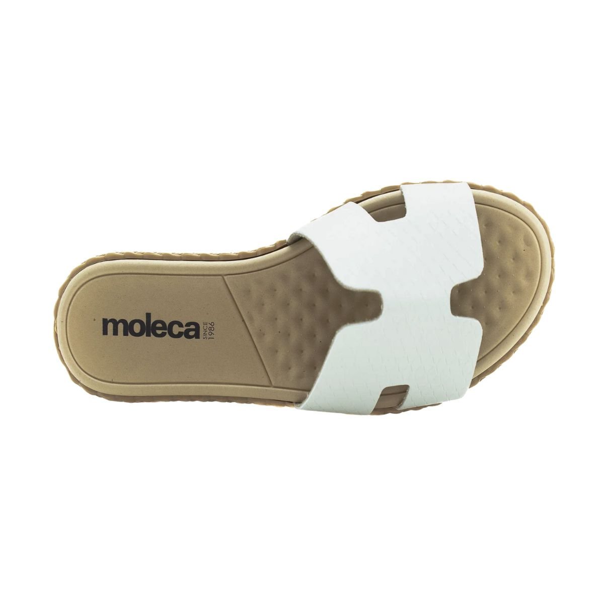 Tamanco Feminino Slide Rasteiro Moleca Off White Branco 3