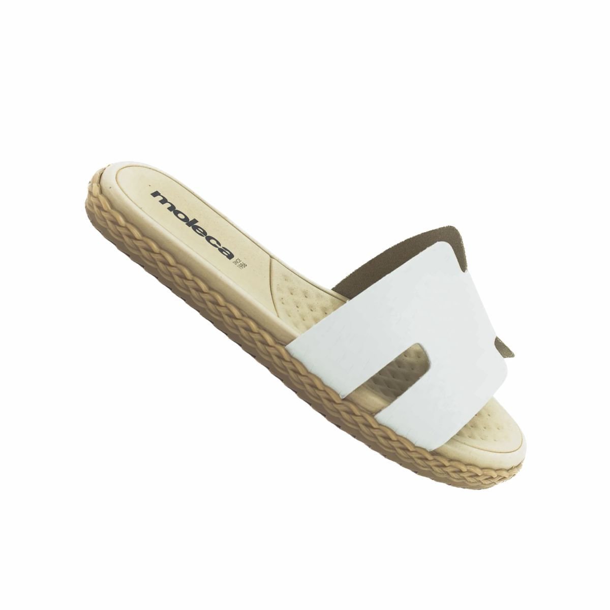 Tamanco Feminino Slide Rasteiro Moleca Off White Branco 7