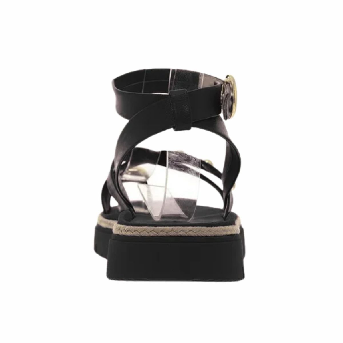 Sandália Feminina Papete Moleca Napa Turim Preta Preto 7