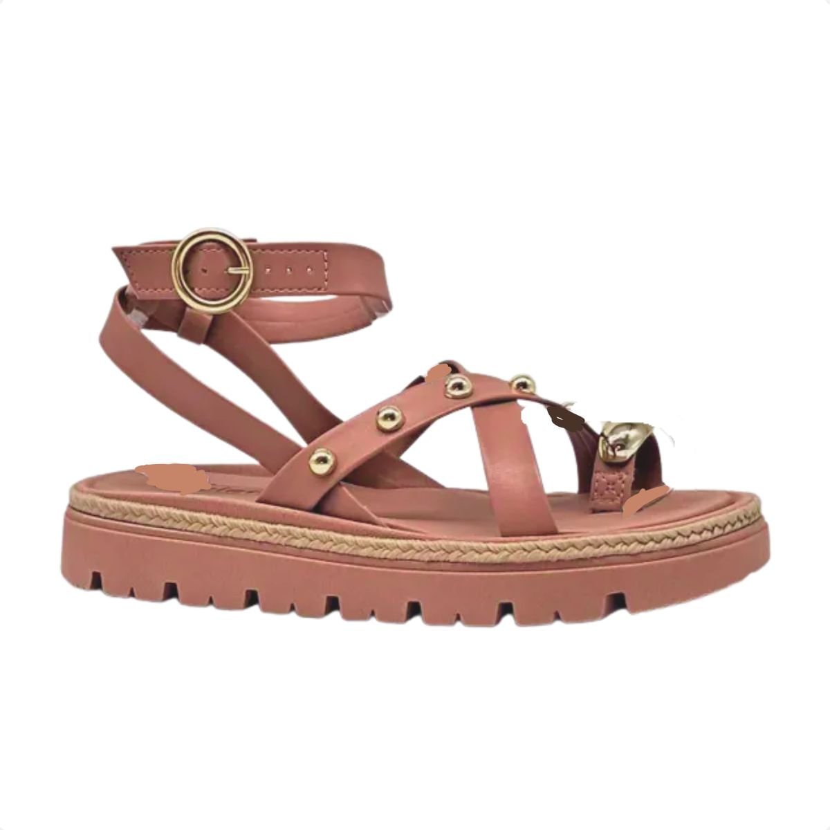 Sandália Feminina Papete Moleca Nude Nude 1