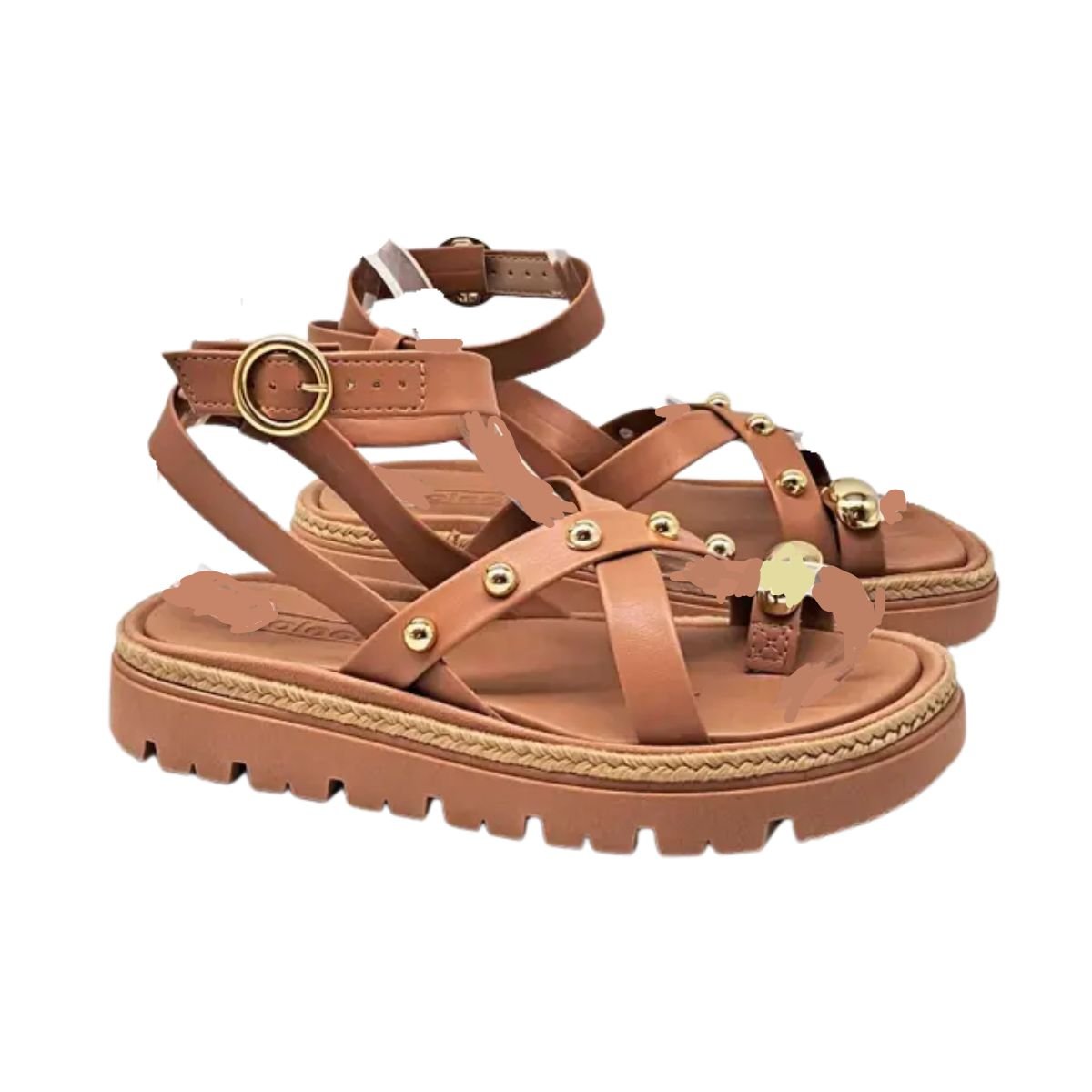 Sandália Feminina Papete Moleca Nude Nude 2