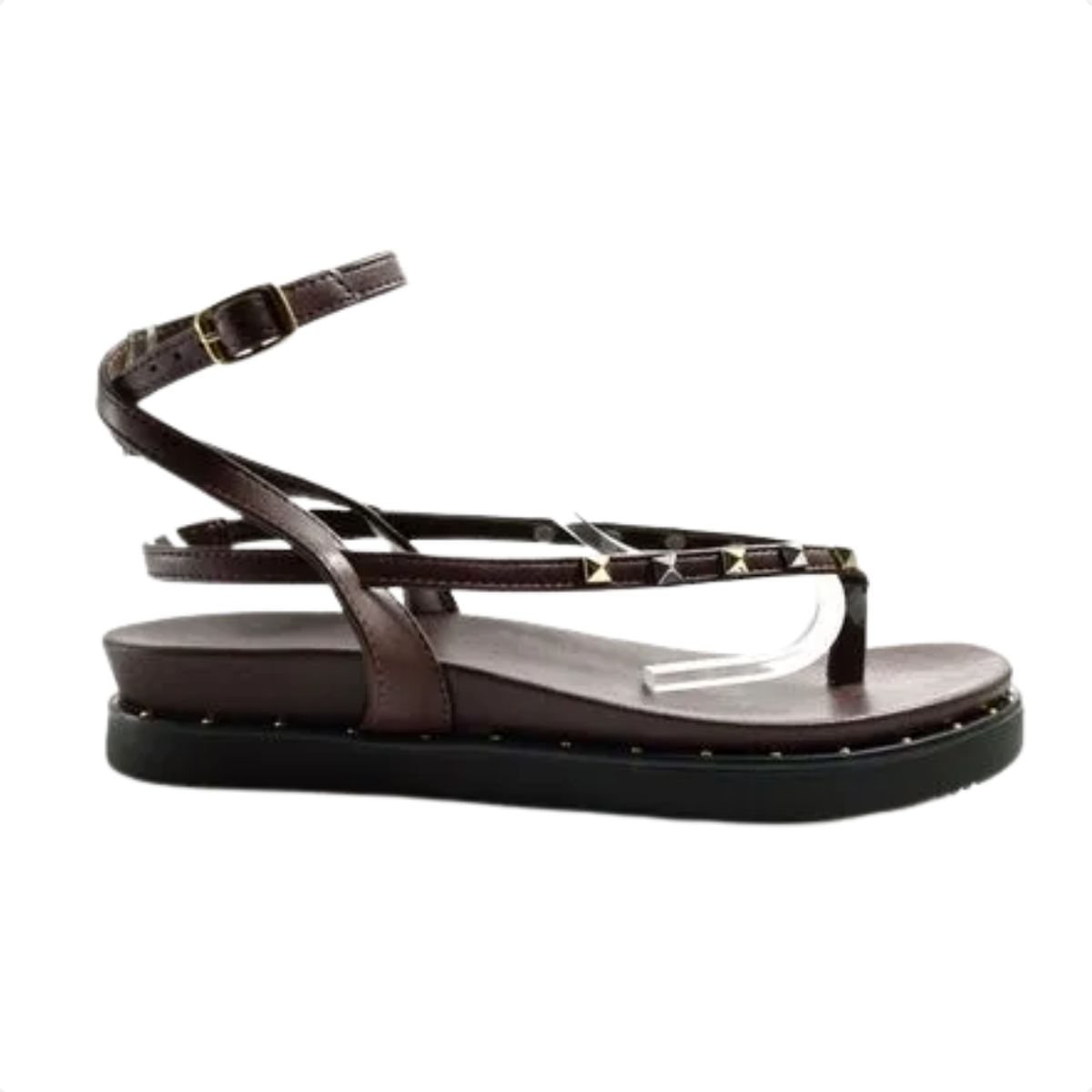 Sandália Feminina Papete Via Marte Marrom