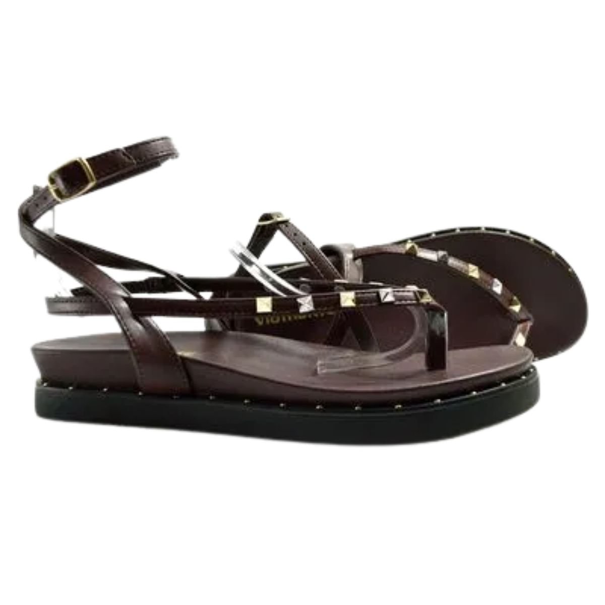 Sandália Feminina Papete Via Marte Marrom Marrom 2