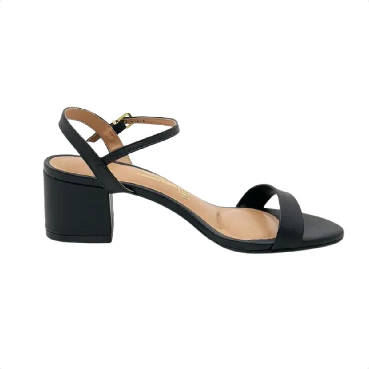 Sandália Feminina Salto Médio Grosso Vizzano Preta