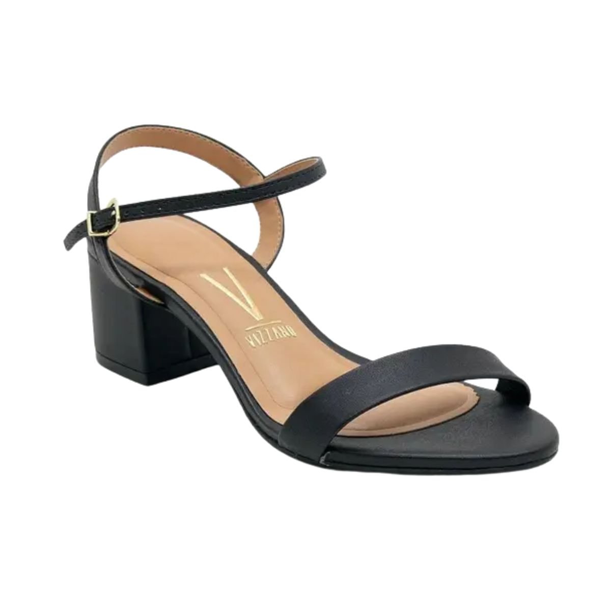 Sandália Feminina Salto Médio Grosso Vizzano Preta Preto 2