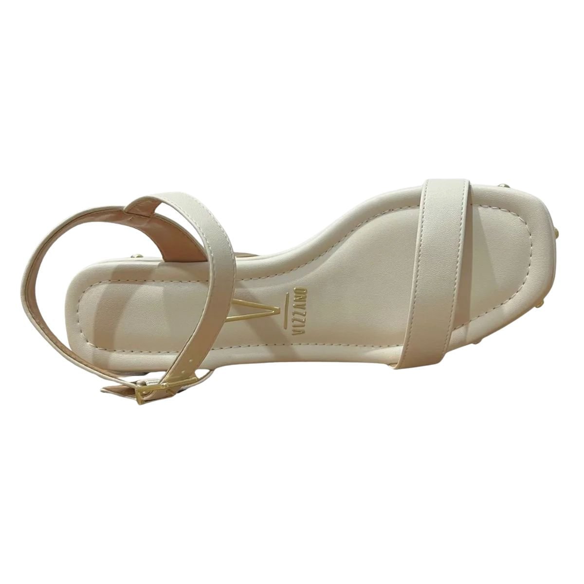 Sandália Feminina Salto Alto Vizzano Branca Branco 3