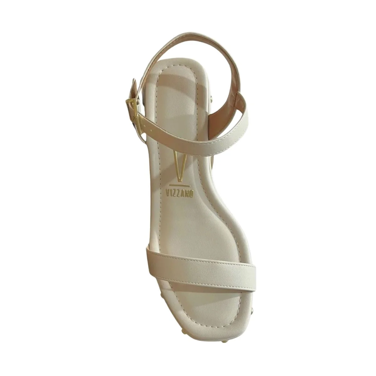 Sandália Feminina Salto Alto Vizzano Branca Branco 5