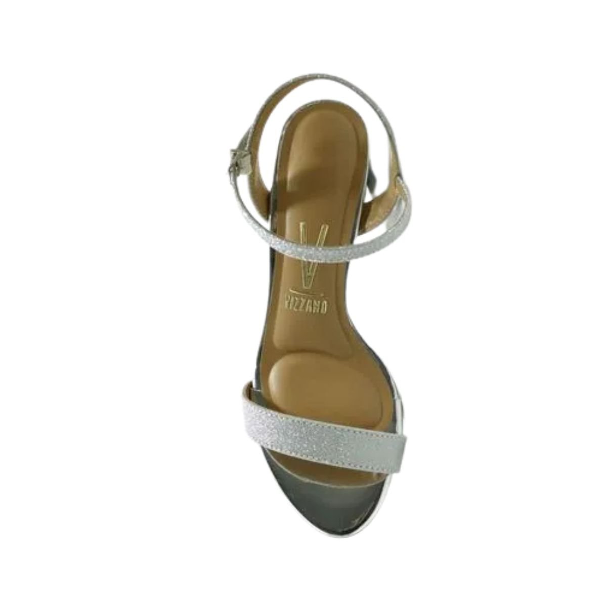 Sandália Feminina Salto Médio Grosso Vizzano Prata Prata 6