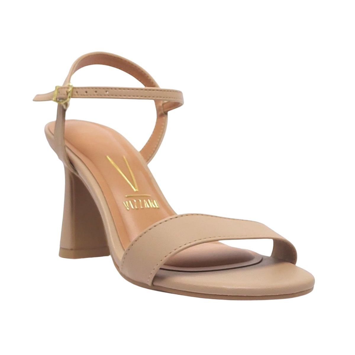 Sandália Feminina Salto Alto Grosso Vizzano Bege Bege 2