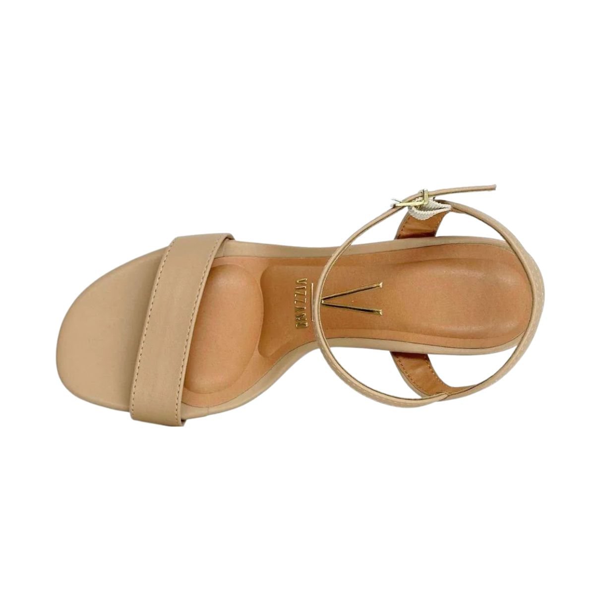 Sandália Feminina Salto Alto Grosso Vizzano Bege Bege 6