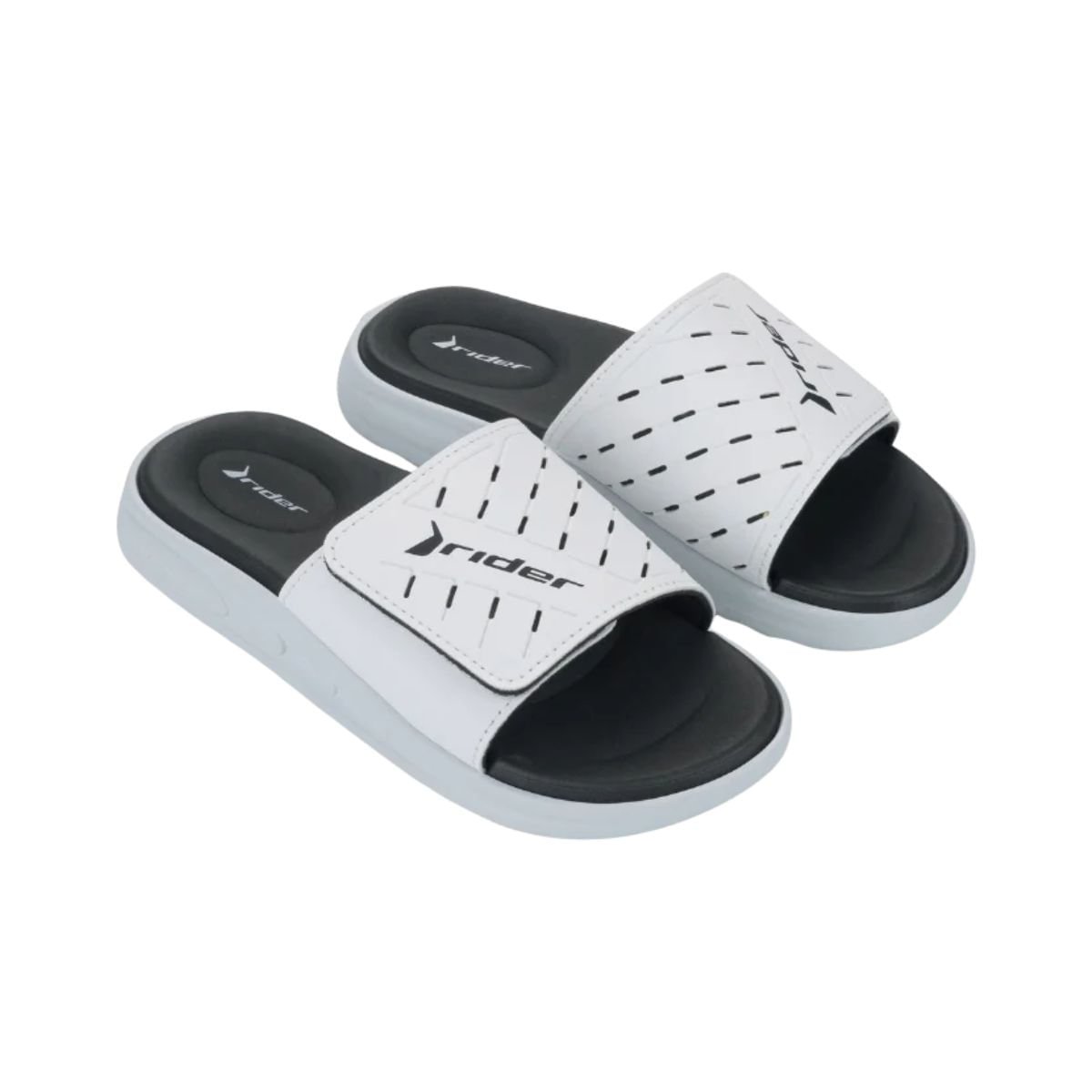Chinelo Masculino Slide Rider Soft Plus Branco Branco 2