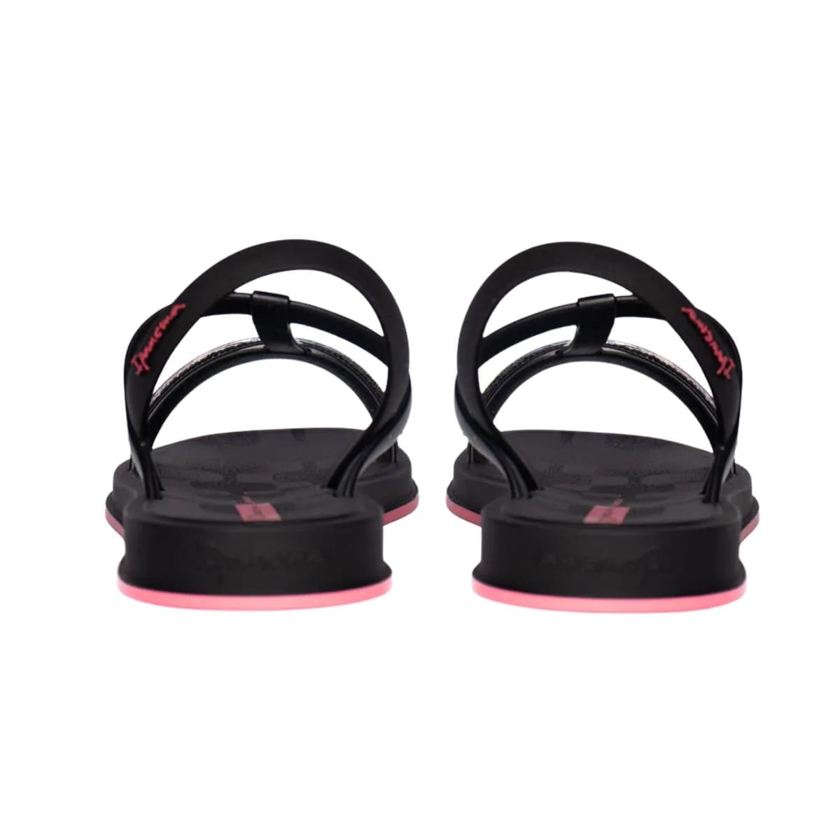 Sandália Infantil Rasteira Ipanema Glow Preta Preto/Rosa 5