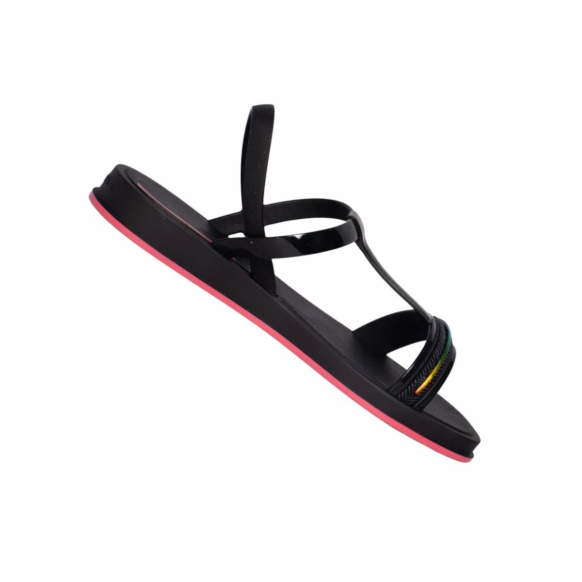 Sandália Infantil Rasteira Ipanema Glow Preta Preto/Rosa 7