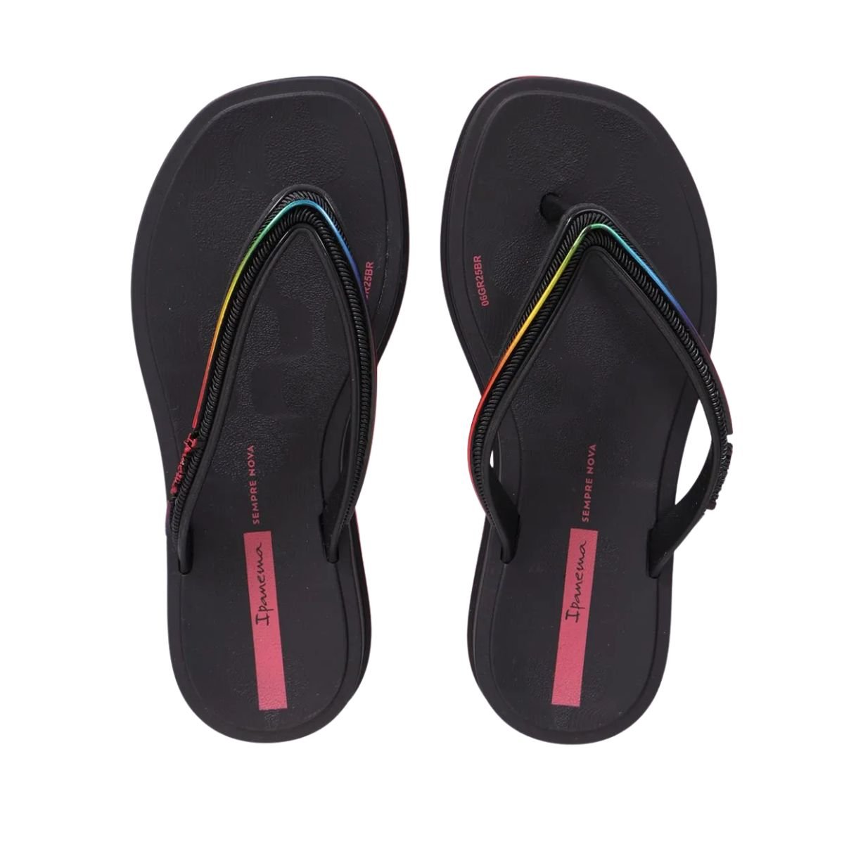 Chinelo Infantil Dedo Ipanema Glow Preto Preto/Rosa 2