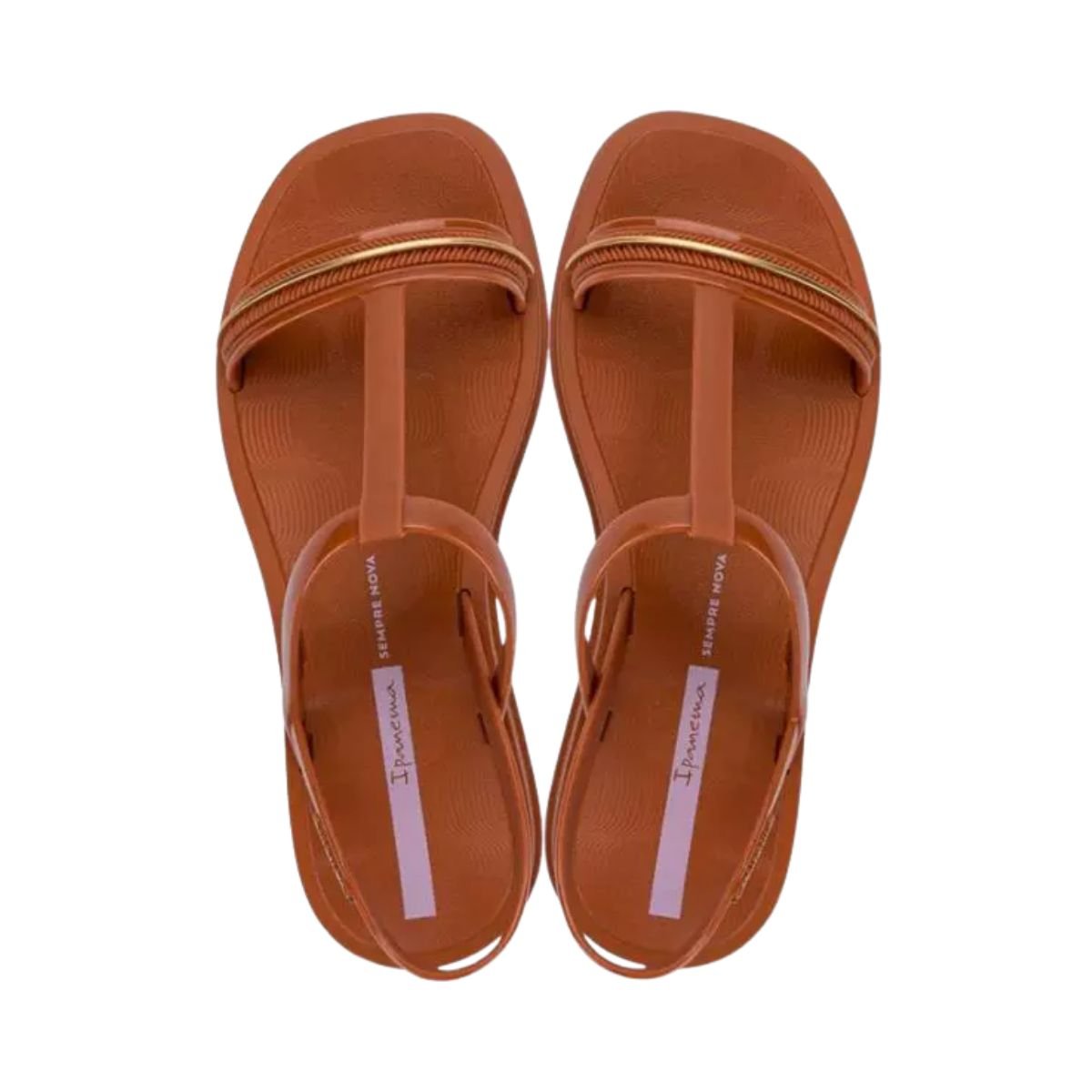 Sandália Feminina Rasteira Ipanema Glow Marrom Marrom 3