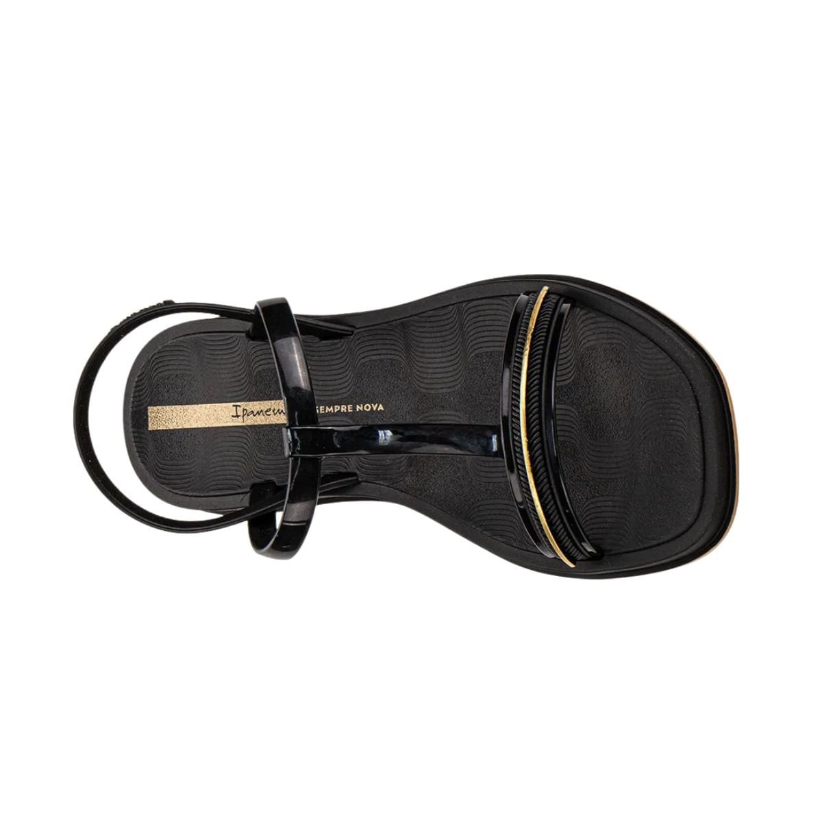 Sandália Feminina Rasteira Ipanema Glow Preta Preto 6