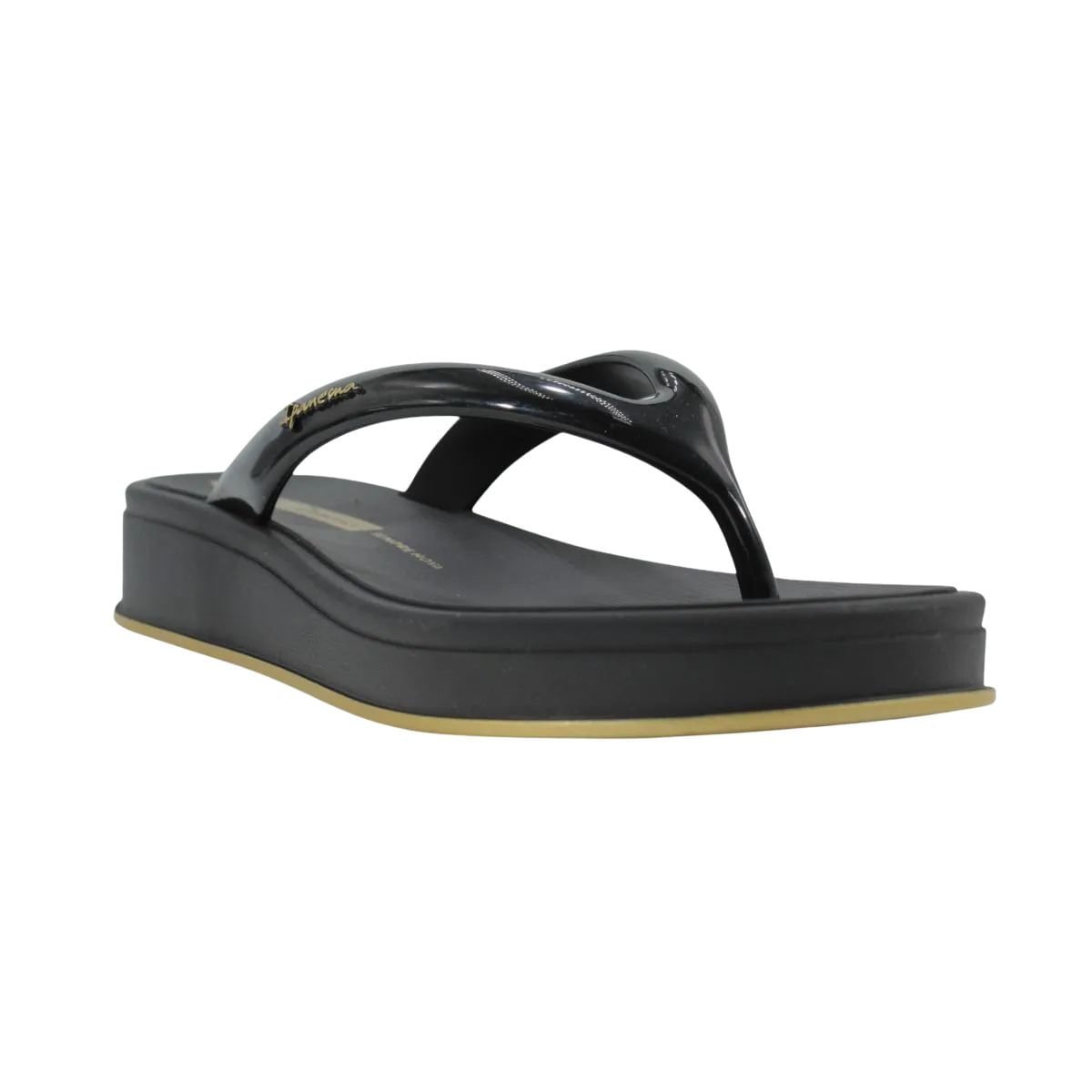 Chinelo Feminino Dedo Ipanema Glow Up Preto Preto 2