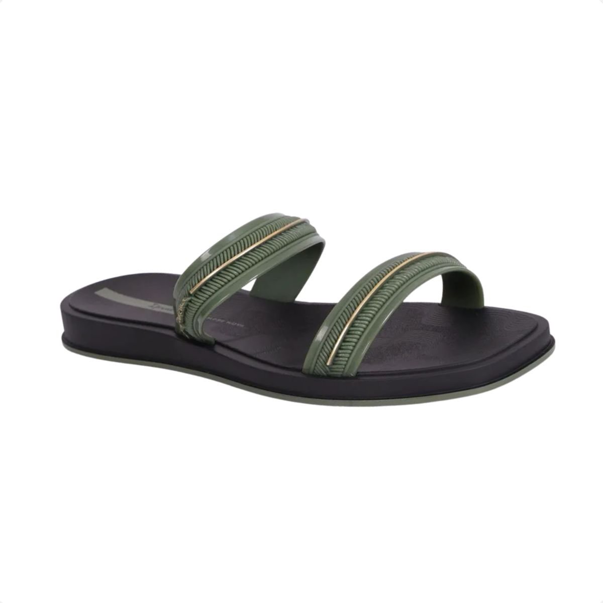 Chinelo Feminino Ipanema Glow Slide Preto E Verde Preto/Verde 1