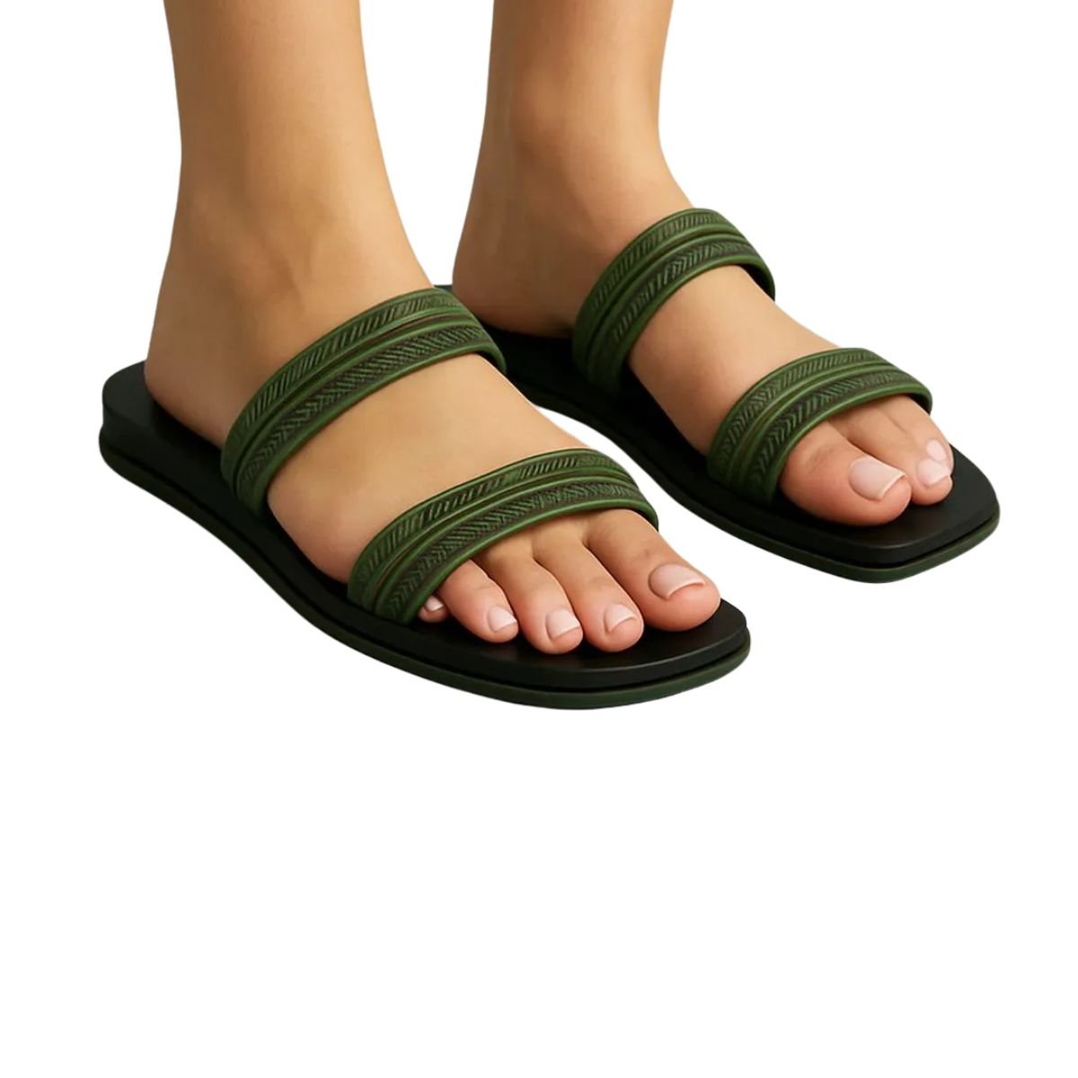Chinelo Feminino Ipanema Glow Slide Preto E Verde Preto/Verde 3